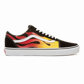 Férfi Vans Flame Old Skool Tornacipő VA7629158 Fekete Fehér